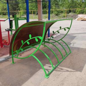Купить Велопарковка крытая, с веточкой, цв. зеленый в Заречном 
